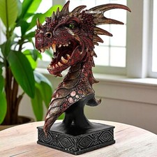 Red Dragon Head Sculpture