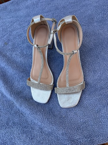 Silver block heel - block,