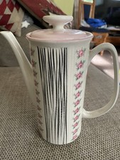Retro Vintage Price Kensington Pottery Coffee potRose 2931 Design .England c1960