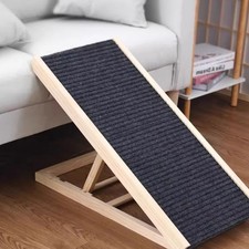 Pet Cat Dog Stair Ramp Adjustable Wooden Ramp Steps for Bed Car