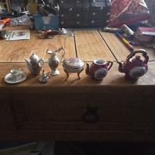 Limoges Vintage Porcelain Miniatures Lot  7 Pieces
