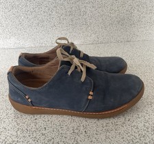WOMEN'S CLARKS UNSTRUCTURED UN HAVEN LACE NAVY NUBUCK SHOES - UK 5 EU 38