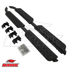 BLACK CHEQUER PLATE DESIGN SIDE STEPS PAIR FOR LAND ROVER DEFENDER 110 L663 20+