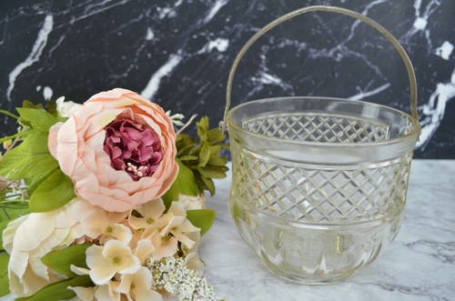Vintage pressed diamond glass - pressed,