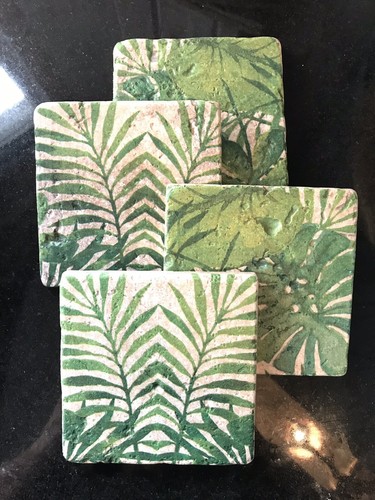 Stone tile vintage - stone, fern