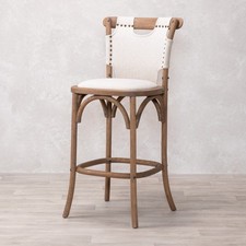 CREAM BENTWOOD UPHOLSTERED