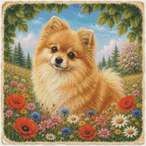 Pomeranian puppy dog - pomeranian, summer