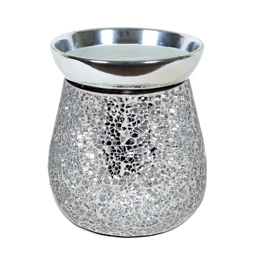 Silver crackle wax warmer - crackle,