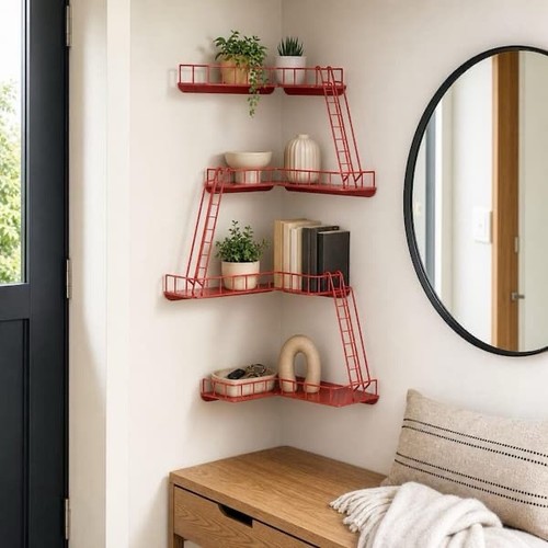 Shelf fire escape wall - shelf.,