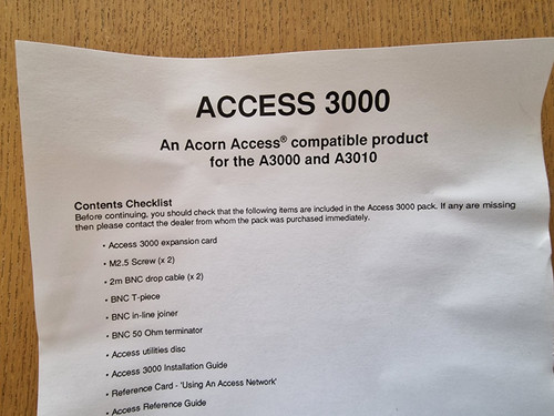 Acorn access a3000 network - access+,