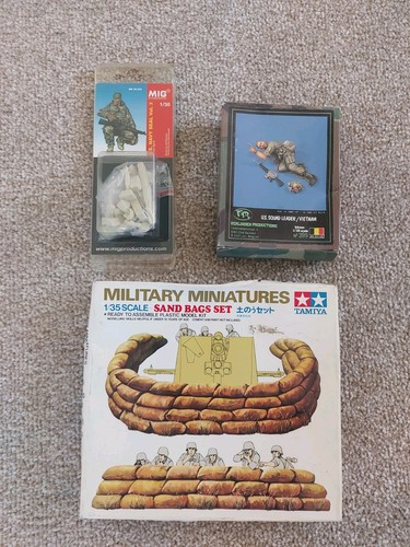 Resin figures and - figures, bags