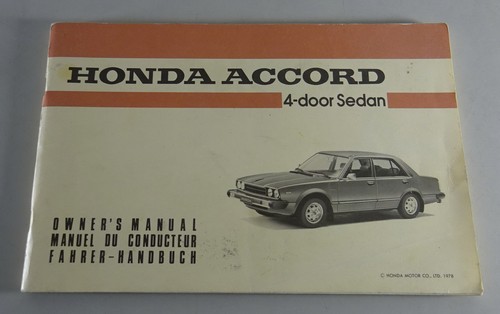 Owner manual honda accord - owner's,