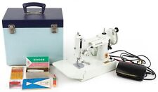 White Singer Featherweight 221k With Original Case, Manual & Accessories 1968