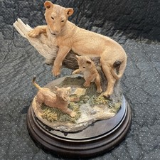 A Country Artists figure "PRIDE OF AFRICA" Lions Lion And Cubs Wildlife ~ Signed