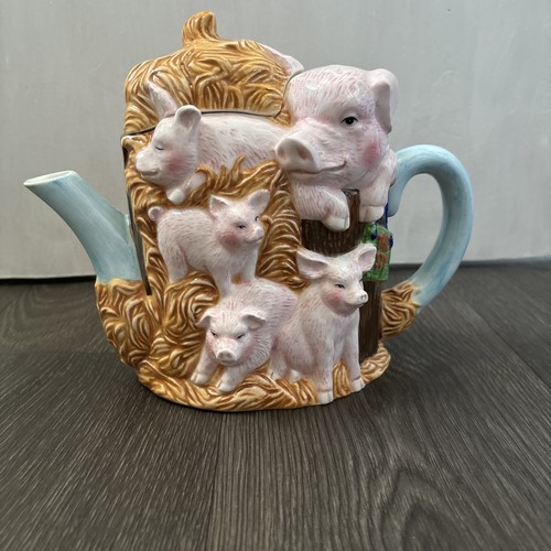 Decorative pig teapot annie - teapot,