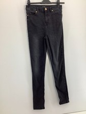 F&F Tesco Denim Edit Women's Black Washed Skinny Jeans UK 10 Casual