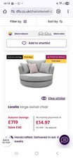 DFS Grey Swivel Chair Sofa