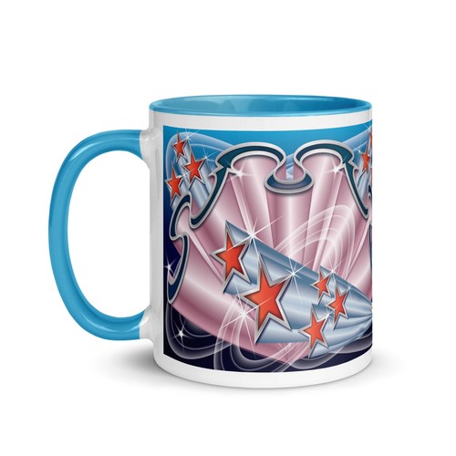 Retro fairground art mug - mug, stars