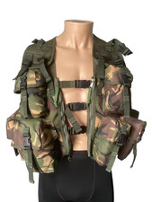 Combat Assault Vest Woodland DPM Waistcoat Webbing Army Airsoft