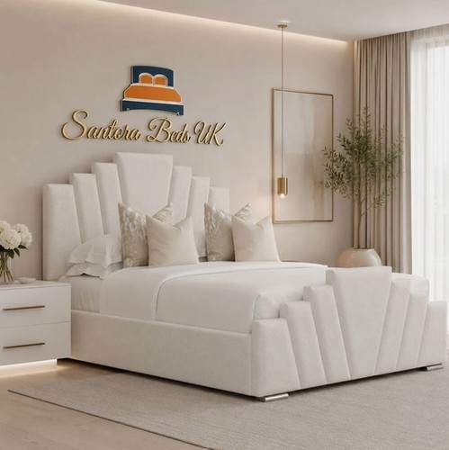 Crown panel bed frame - bed, art