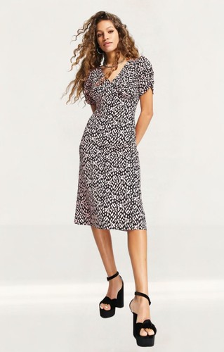 Topshop womens black - black, ditsy