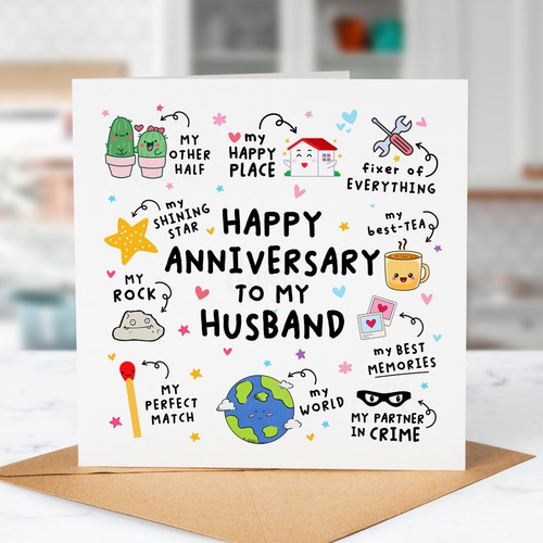 Anniversary card happy - ,