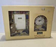 Oakleigh Teddy Bear Clock And Photoframe
