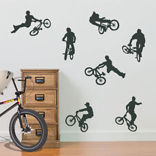 Bmx Bikes Tricks Cycling Kids Children Wall Stickers Art Mural Decor Decals A15