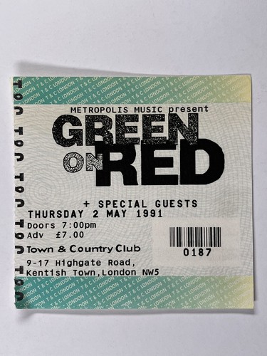 Green red ticket guests - red,