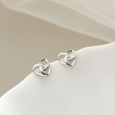 Swirl Heart Stud EarRings