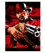 RED DEAD REDEMPTION II 2018 ACTION VIDEO GAME POSTER PRINT A4