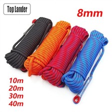 8mm Safety Climbing Rope Static Mountaineering Rescue Outdoor Use