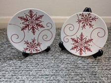 Yankee Candle Small Snowflake Plate Candle Holder X2 ❄️❄️