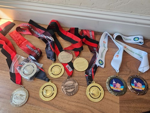 Assorted sports medals - assorted, with