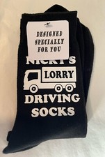 Personalised Lorry Driving Mens Socks Birthday Fathers Day Gift Present Hgv Name