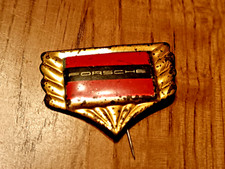 RARE 1960s PORSCHE LAPEL PIN BADGE AUTOMOBILIA TIN PLATE