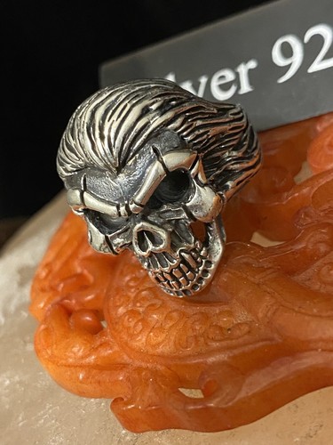 Solid silver skull ring - solid,