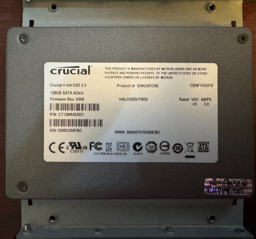 Crucial ssd 128gb sata - ssd,
