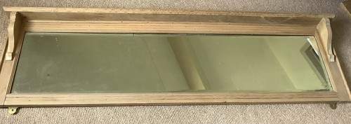 Overmantle pine bevelled - ,