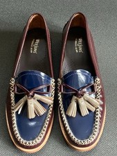 Women's G.H. Bass & Co WEEJUNS Tassel Loafers – Navy & Burgundy Patent Leather