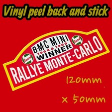 Castrol 1964 1965 Rallye Monte Carlo Winner BMC Vinyl Sticker Classic Mini car