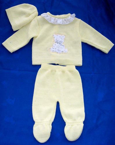 Lemon knitted pram suit - pram,