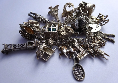 Vintage heavy solid silver
