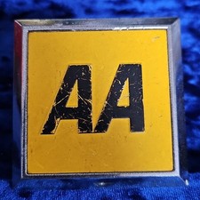 Vintage AA Square Car Badge