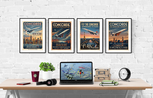 Concorde vintage style set - style, of