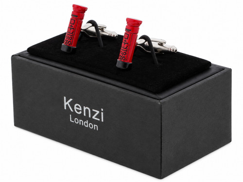 Post box cufflinks red - cufflinks, royal