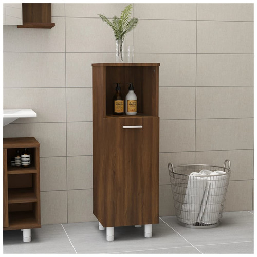 Bathroom cabinet brown oak - cabinet,
