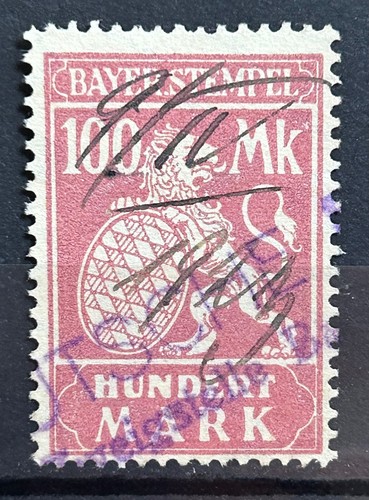 1923 german revenue stamp 100 - german,