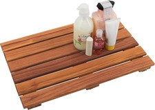 VaeFae Luxury Non-Slip Wooden Teak Duck Board Shower Mat (51x33cm)