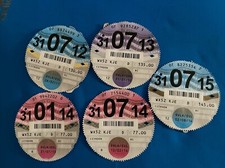 OLD USED TAX DISC  5x FROM